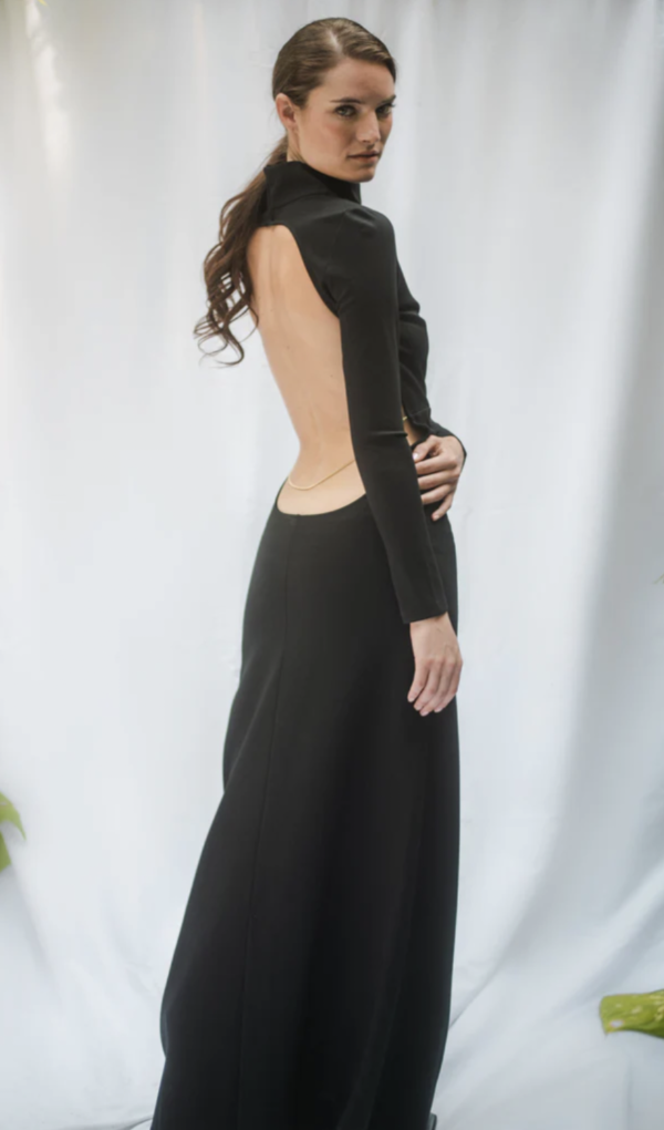 Vestido Negro Mireille Darc - Talla G