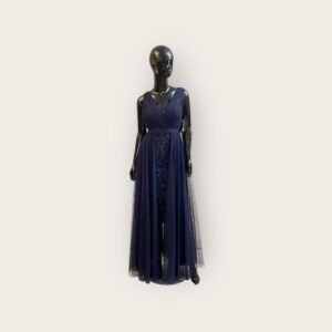 Vestido Aidan Mattox Navy -Talla 2